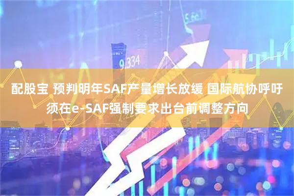 配股宝 预判明年SAF产量增长放缓 国际航协呼吁须在e-SAF强制要求出台前调整方向